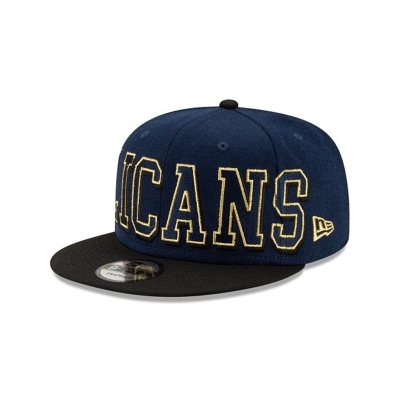 New Orleans Pelicans Gorra | New Era NBA Block Font 9fifty Snapback Cap Mexico - Azules